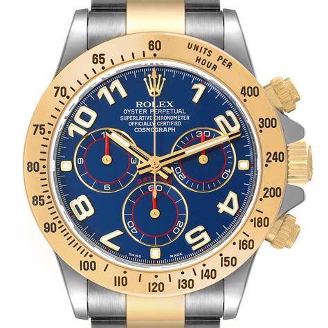 rolex blue gold daytona